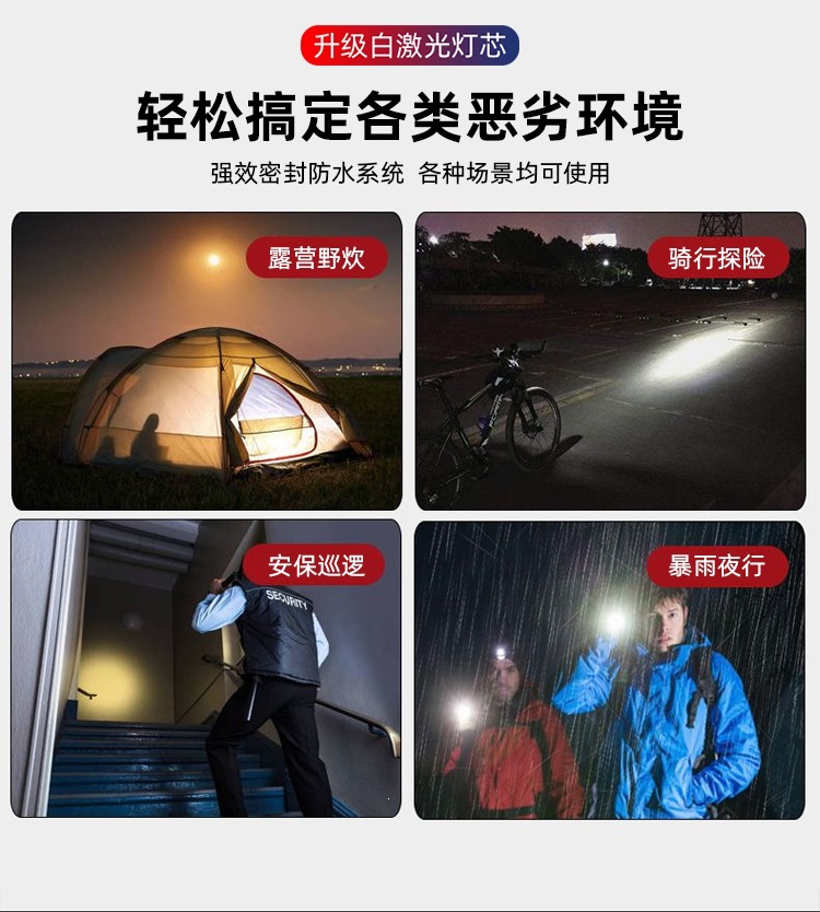 2023 New Model Flashlight Laser Ultra-Bright Rechargeable Outdoor Strong Light Long-Range Digital Display High-Power Aluminum Alloy