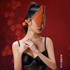 Lockink cable SM eye mask flirting glossy leather character play mask sex product tuning mask