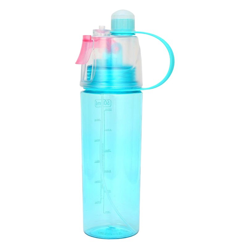 Taza de agua de pulverización de plástico deportiva - Botella de agua de refrigeración para exteriores, regalo creativo nuevo y exótico - Suministro directo de fábrica