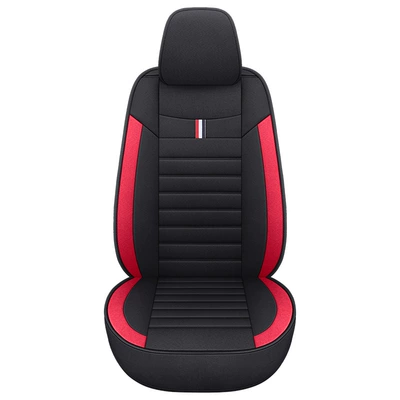 wear-resistant durable non-disassembly installation seat – Universal seat cover - black-and-red-one-single-seat-in-the-front-row-no-8-linen-style