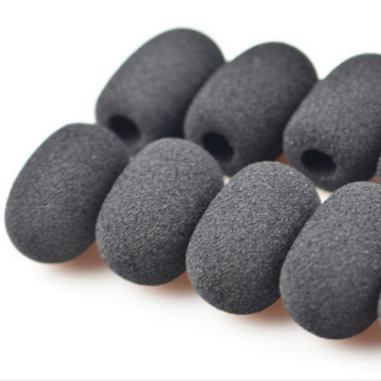 工厂现货可水洗耳机棉 8*22*30mm扩音器海绵小咪套麦克风收音棉