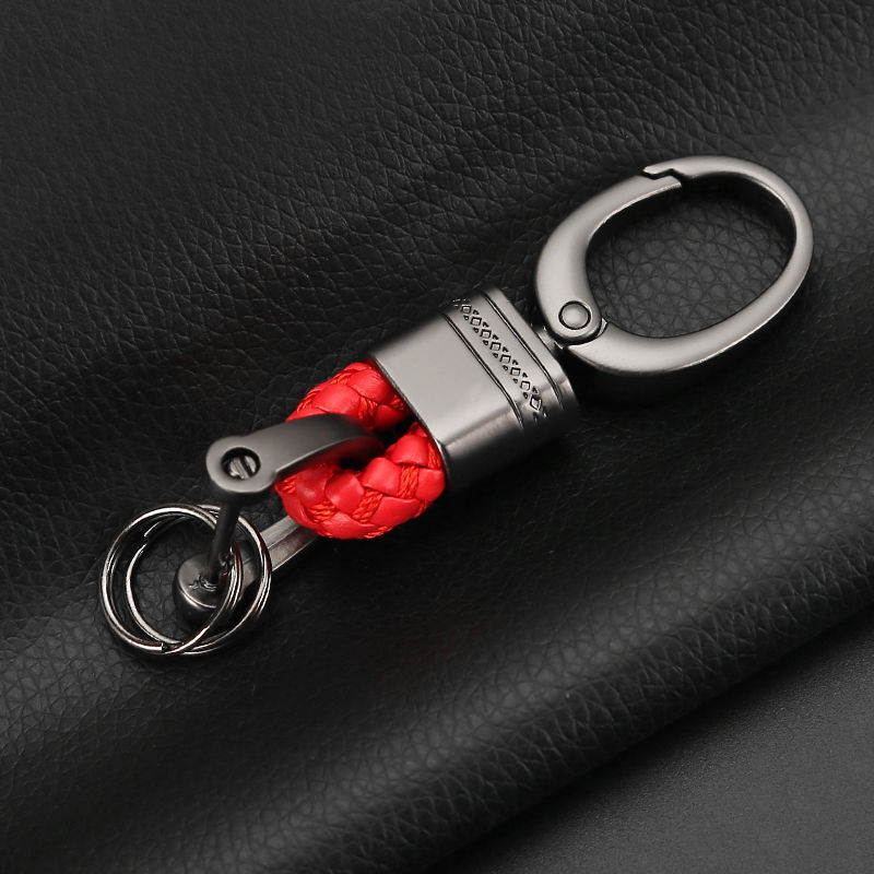 Braided Rope Matte Gun Printed Car Keychain Universal Car Key Bag Accessories Suitable for Audi Volvo Geely