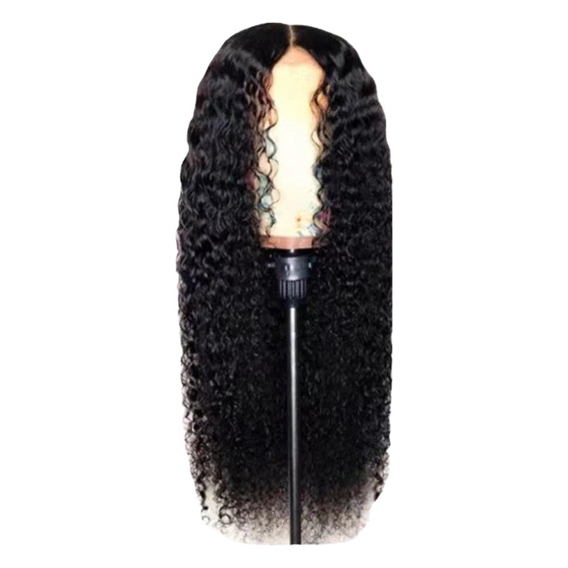 Foreign trade wig female European and American black small roll wave fiber high temperature resistant African wig wish Amazon Supply