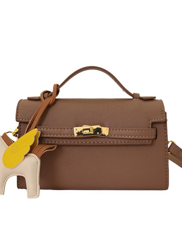 La sensación de alta calidad de la bolsa portátil Kelly 2026 nuevo estilo de lichi estampado moda ligero lujoso ocio mochila de hombro