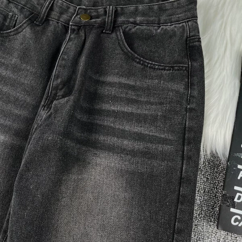 Летние ретро джинсы, расклешенные брюки, для подростков, американский стиль, свободный прямой крой