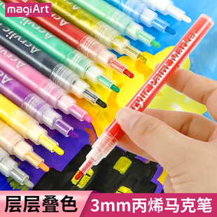 Someiqi Water-Based Marker Pen Set White Black Guka Pen Ceramic Body Painting Color Acrylic Pen Wholesale