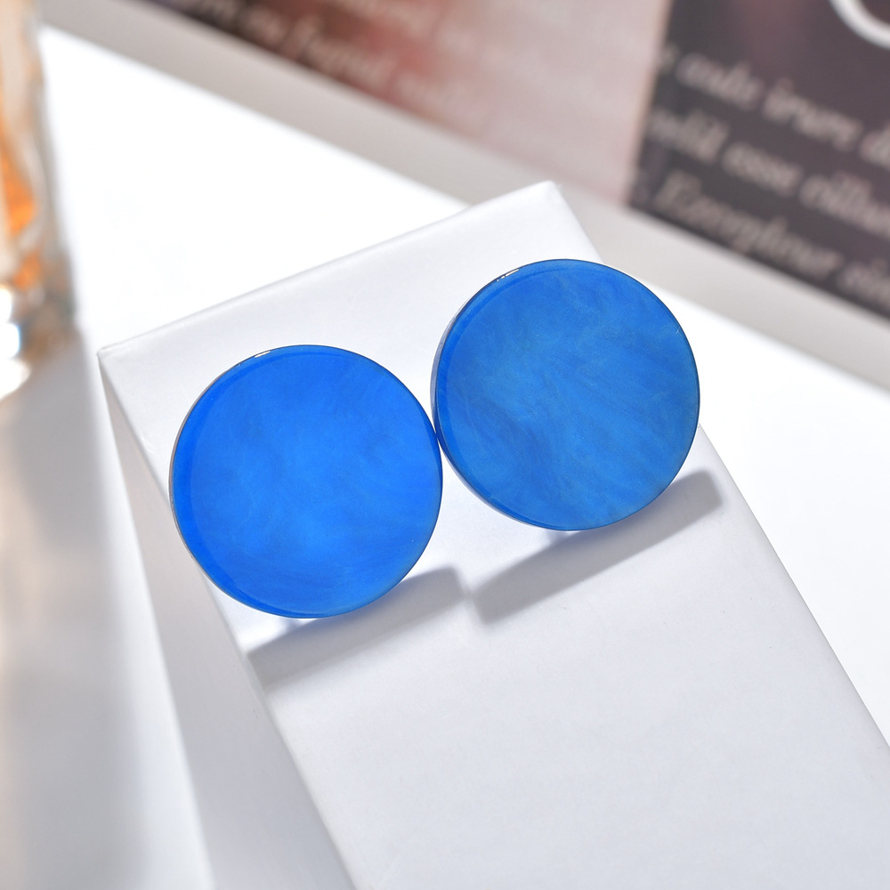 Simple Acrylic Cute Round Small Earrings display picture 3