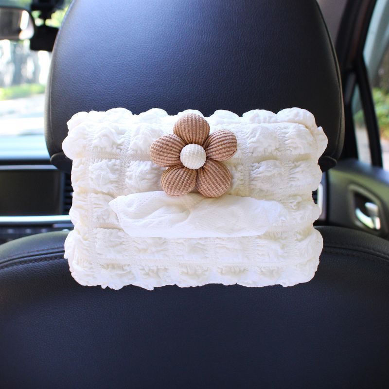 Car Tissue Box, Car Tissue Box, Armrest Box, Sun Visor, Seat Hanging, Cute and Simple Car Interior Decoration for Girls