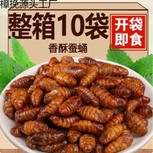 蚕蛹开袋即食蝉蛹鲜活大茧蛹子新鲜食用香酥油炸五香熟食山东特产