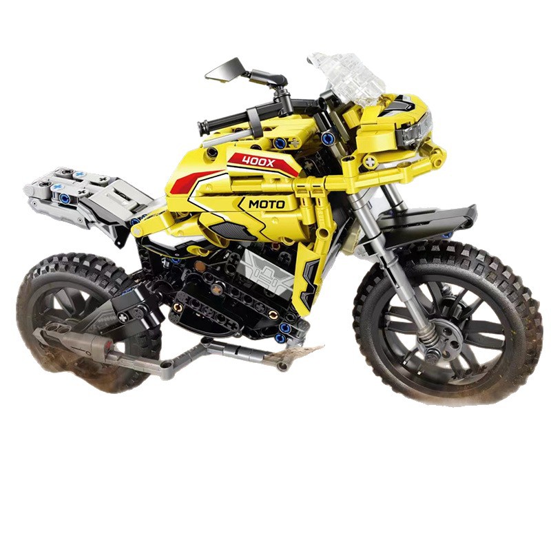 Juguetes para niños puzzle ensamblaje motocicleta todoterreno serie modelo padre-hijo interactivo juguete de bloques