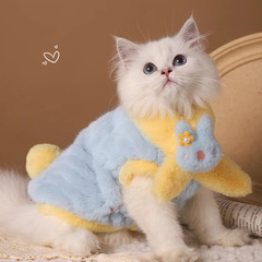 猫服秋冬保温布人形ドイツ語子猫馬甲冬服がだんだんかわいい冬猫ペット冬
