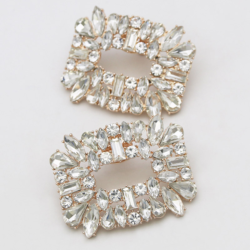 Cruz-frontera zapato de metal hebilla decoración todo-Partido rhinestone zapatos accesorios zapatos de la boda decoraciones de flores accesorios de tacones altos extraíbles