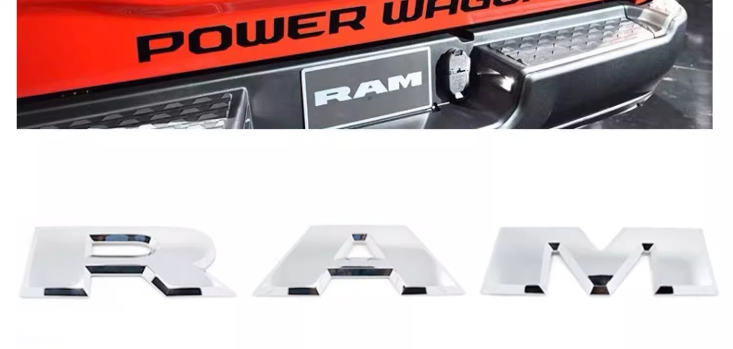Suitable for Ram Dodge Ram Tail Box Label Pickup Truck Modified Tailgate Label 1500 2500 Tail Label 4X4 Car Sticker