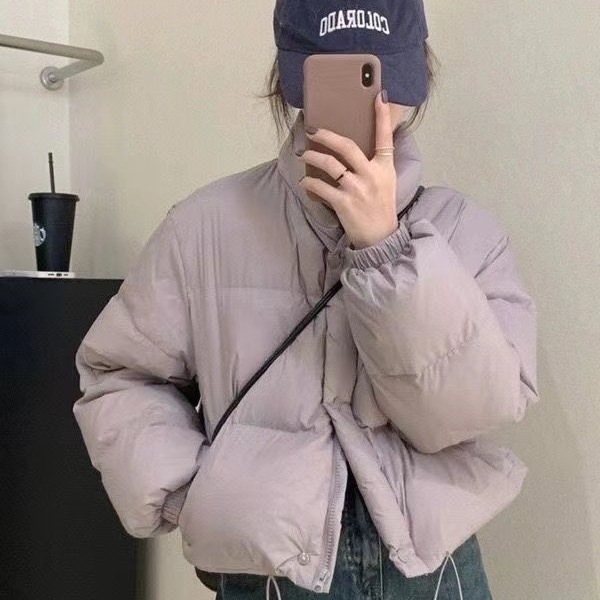 Europese versie 90 Witte Eendendons Winter Nieuw Koreaans Dongdaemun Origineel Pufferjack met Opstaande Kraag Warme Jas voor Dames_voghion.com