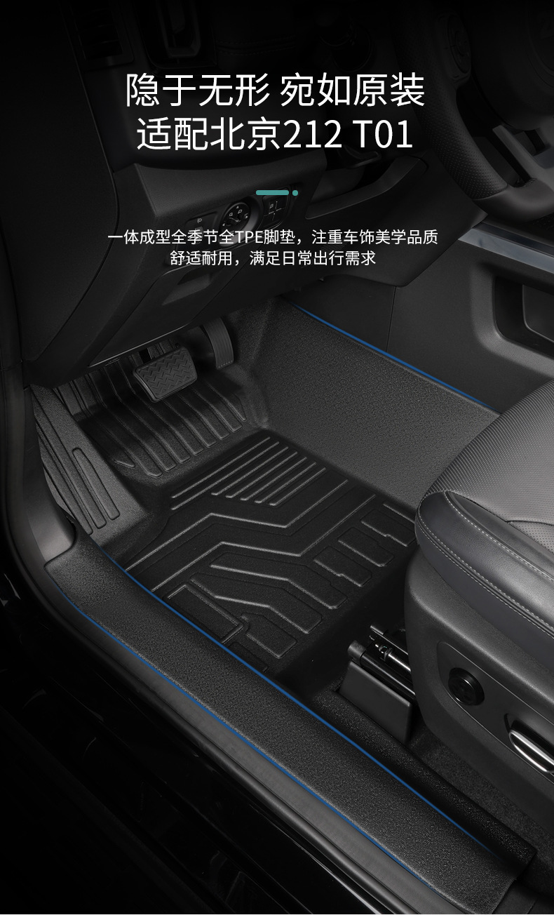 TPE Car Floor Mats for BAIC BJ212 Interior Decoration