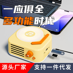 万人ファン2025新品レトロ黒ゴムレコード機bluetoothスピーカー携帯型小音響プライベートモデルプレゼントかわいい