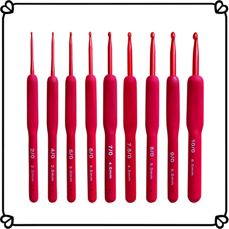 Красный Вязаный крючком костюм из оксида алюминия Вязаный крючком Свитер Инструмент для вязания Красная мягкая ручка Вязание крючком