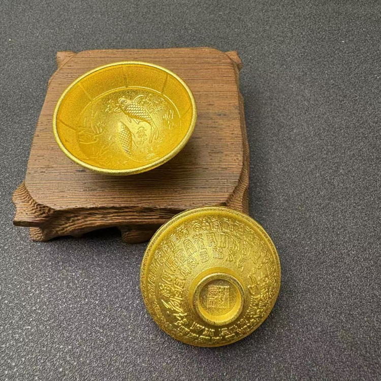 ポケットサイズの小さな金のボウル装飾品合金金のボウル工芸品週間小道具写真小道具|undefined