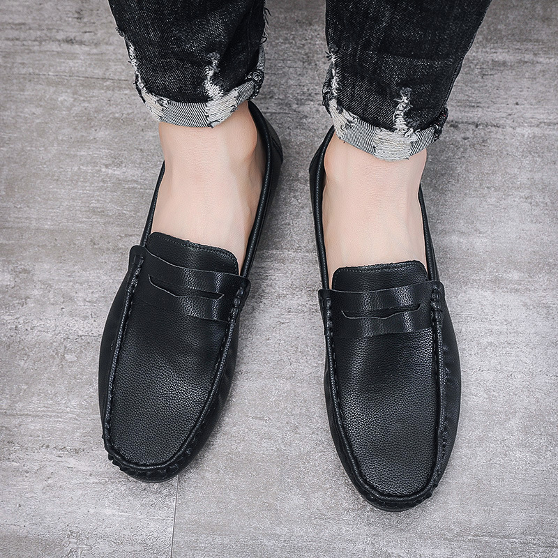 Men's casual leather shoes Soft soft soled shoes men's foot casual loafers_voghion.com