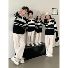 亲子装秋季毛衣一家三口针织衫衫外套母子母女家装秋冬四口俩俩
