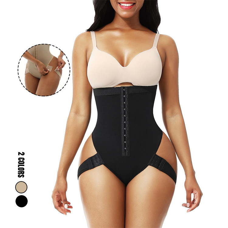 High-Waisted Buttoned Tummy Control and Butt-Lifting Shapewear Pants, Postpartum Recovery Waist Trainer and Butt-Lifting Thong, Body Shaping Garment