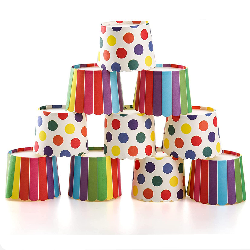 Venta al por mayor 50 tazas de papel de pastel medianas resistentes a altas temperaturas Taza de papel a prueba de aceite Taza de máquina gruesa Taza de pastel de gasa