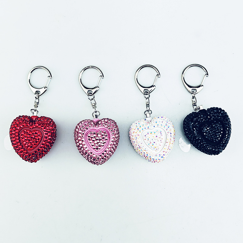 Cross-Border Alarm Device for Women, Elderly, and Children, Pull-Ring Type Anti-Wolf Device for Women, Diamond-Encrusted Self-Defense Keychain, Safety