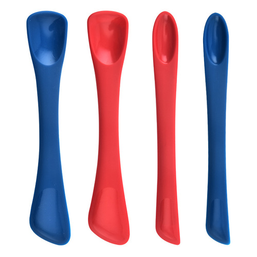 Factory wholesale silicone double-ended spatula, household bread and marmalade double-ended hanging spoon silicone small spreader, baking tools