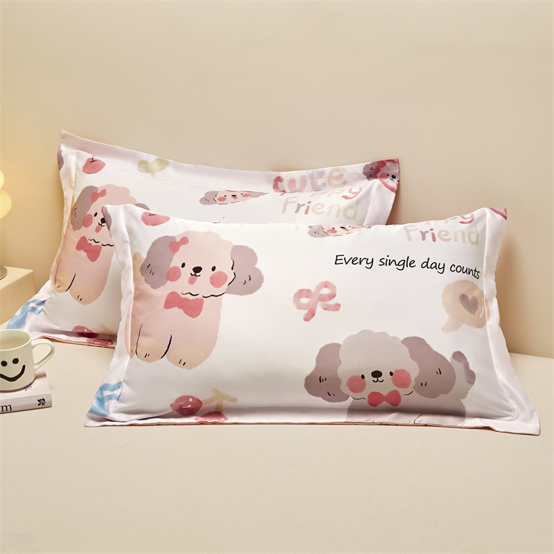 Un par de fundas de almohada de seda de hielo de 48cmx74cm fundas de almohada de seda para el hogar 2025 nuevo juego completo individual premium