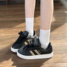 韩版女鞋复古运动鞋板鞋2025新款春季透气休闲小白鞋白搭德训鞋