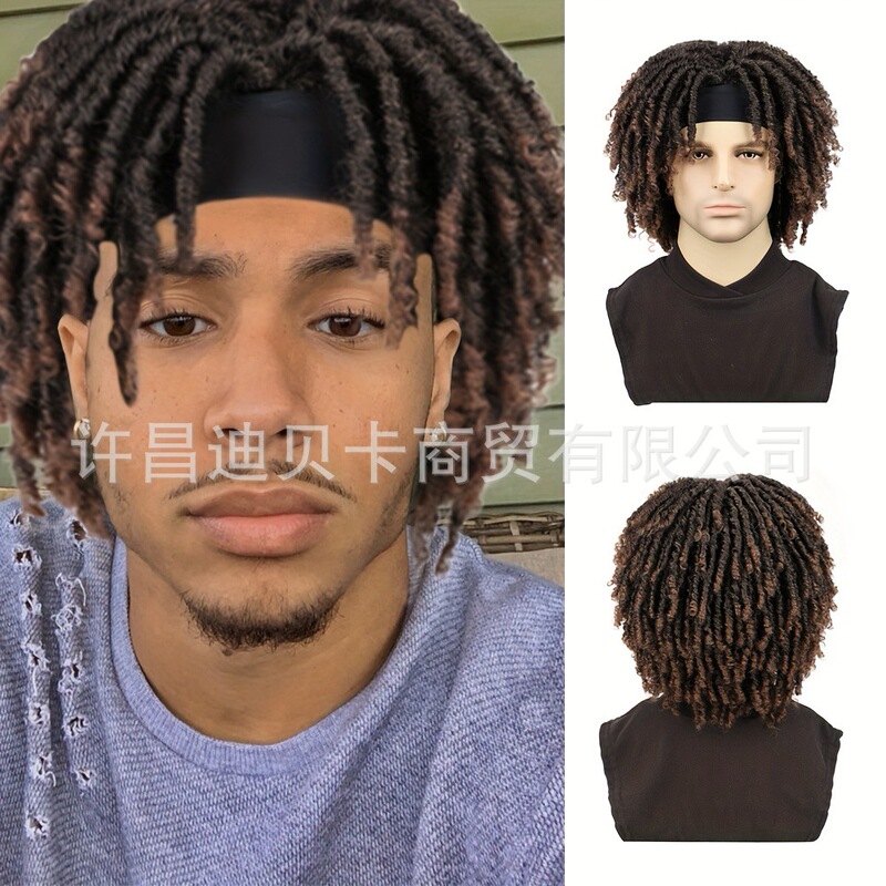 許昌外国貿易化学繊維ウィッグチューブカーブ中空アフロドレッドヘアアイスリボンヘッドギアアフロドレッドヘアウィッグ|undefined