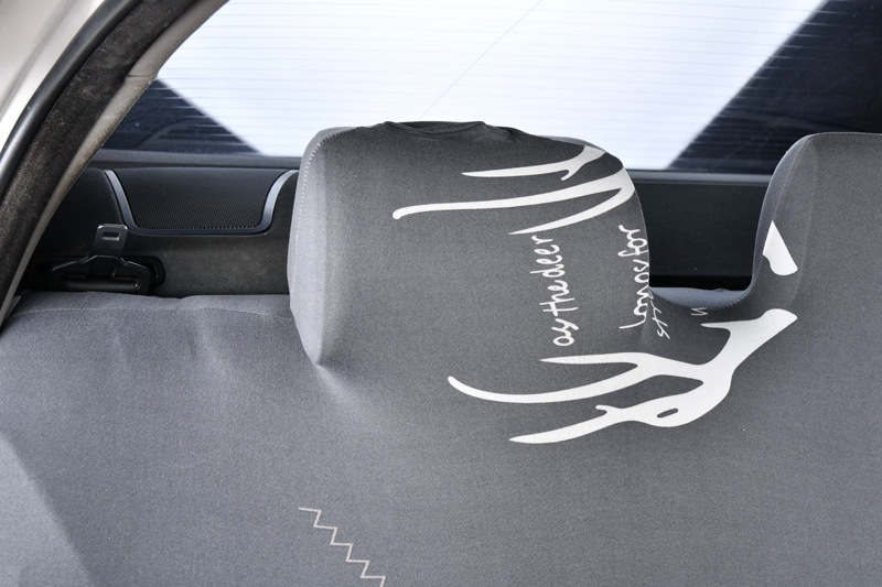 Car rear seat cover set with elastic backrest cover, cushion cover, fabric anti-slip thin model, universal for all seasons