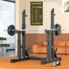 Upgraded black one-piece squat rack + 30kg environmentally friendly barbell
