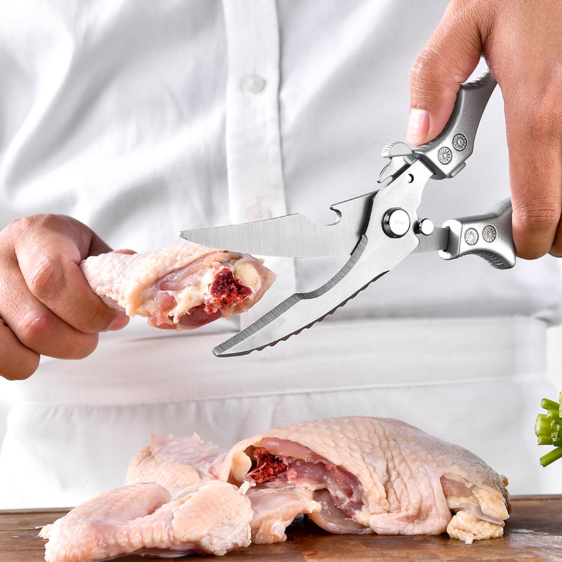 铝合金柄不锈钢鸡骨剪 多功能厨房剪鸡鹅鱼剪剪鸡剪食物剪