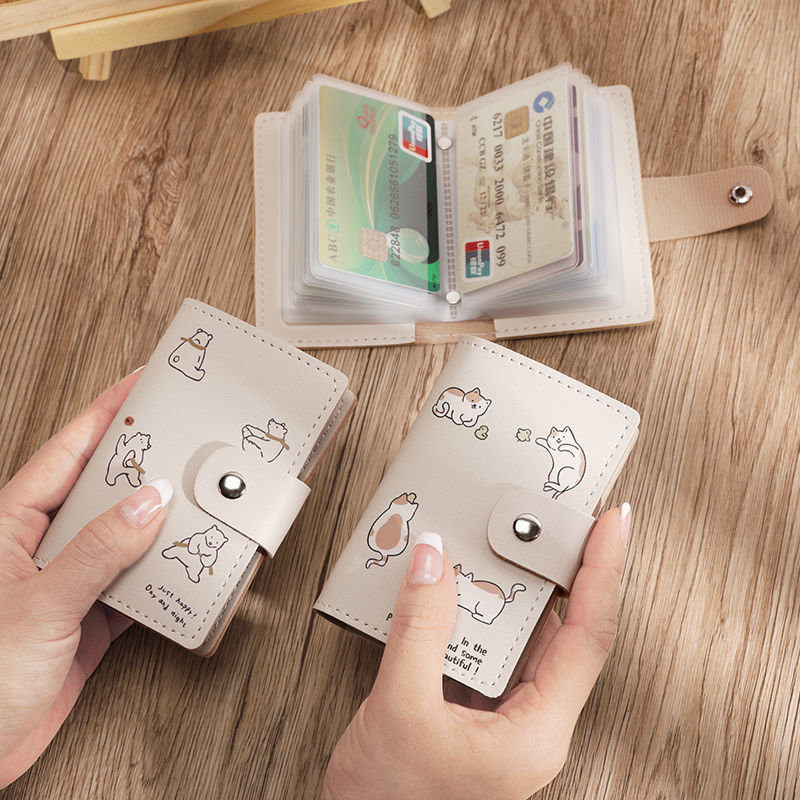 Bolsa de tarjetas para mujeres compacta multi-tarjeta de gran capacidad licencia de conducir licencia de conducir personalidad encantadora bolsa de cambio bolsa al por mayor