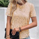 European and American Amazon cross-border new popular commuter loose short sleeve bag collar round neck top women's sequined T-shirt