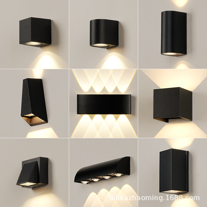 Waterproof up and down Led Outdoor Wall Lamp Villa Courtyard Dimming Column Corridor Simple Balcony Exterior Wall Light