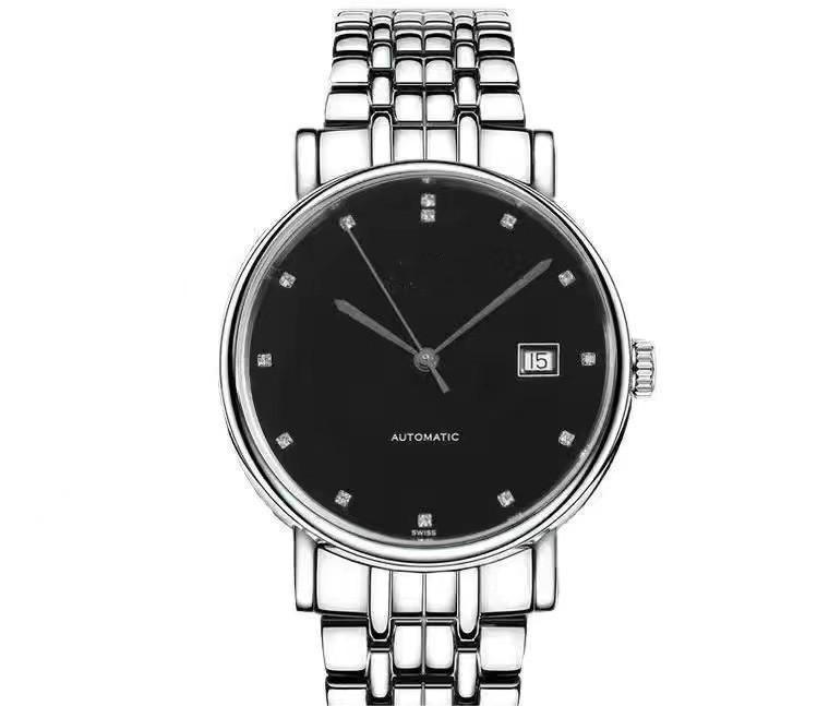 Men's Automatic Mechanical Watch With Steel Bracelet And Calendar_voghion.com
