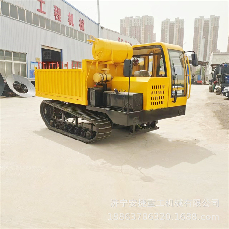 新款驾驶室履带运输车 8吨履带式工程搬运车 水田行走履带运输车