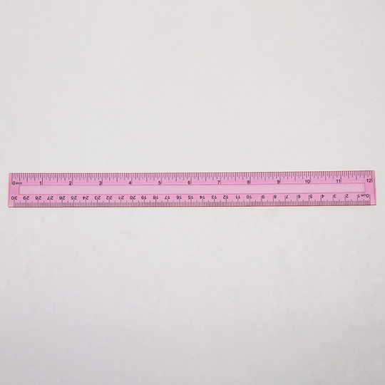 30cm ruler groove plastic ruler color transparent ruler plastic ruler 30cm color ruler