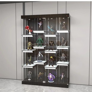 Hand-Made Solid Wood Display Cabinet Lego Glass Display Cabinet Model Toy Transparent Cabinet Gift Home Display Storage Cabinet