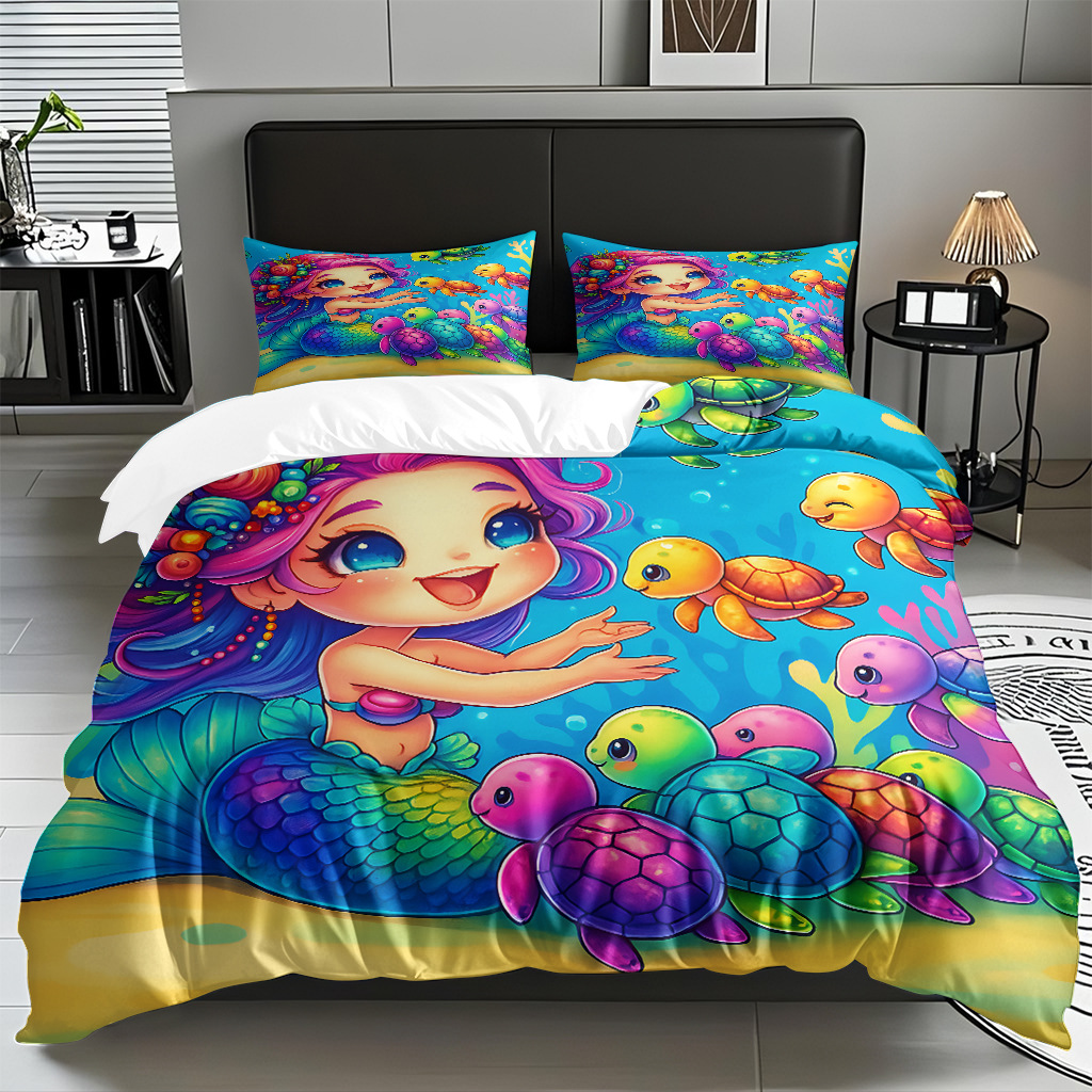 Textil doméstico transfronterizo para hacer sirena pequeña impresión digital kit fuente fábrica TEMU / JIT