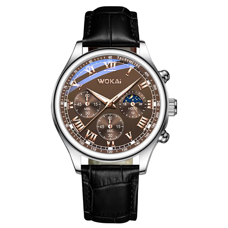 New 2023 Wokai Business Watch Quartz Sports Watch Casual Belt Men's Watch New 2023 Wokai Business Watch Quartz Sports Watch Casual Belt Men's Watch