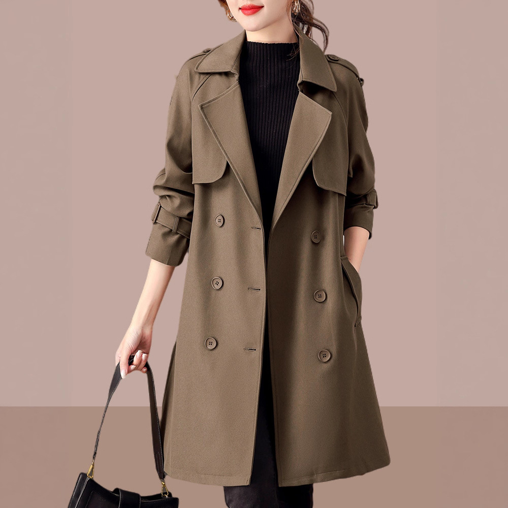 Windbreaker Jacket Women's Spring and Autumn 2025 This Year's Popular New Autumn Fashion Elegant Mid-Length Small Coat