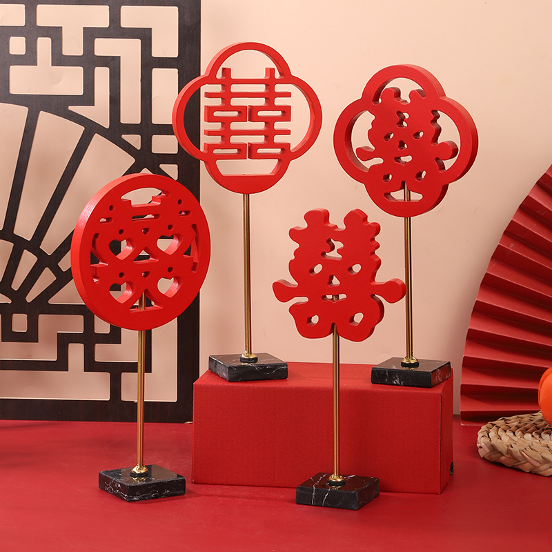 Chinese wedding red double happiness decoration living room wedding room decoration supplies new marriage celebration gift 