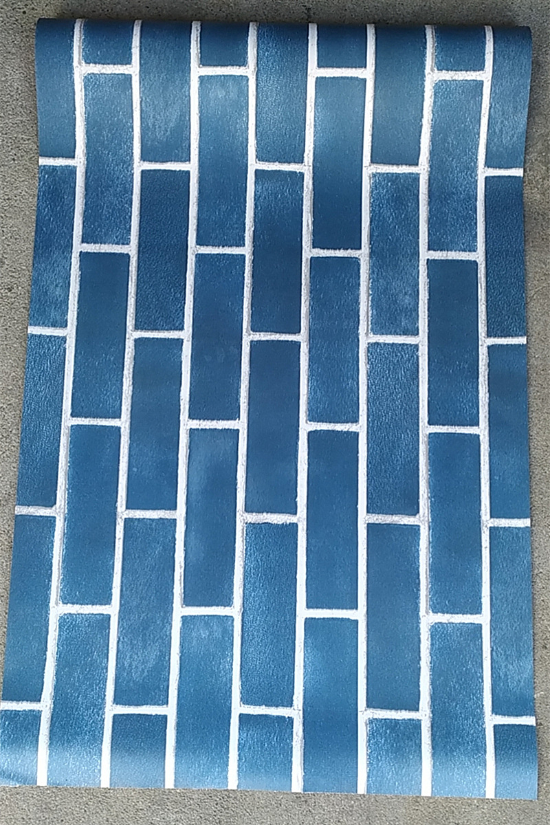 60-inch wide self-adhesive wallpaper, paired with a 10-meter brick-pattern horizontal wall border for restaurant and barbecue shop decoration, self-adhesive wall covering