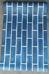 60-inch wide self-adhesive wallpaper, paired with a 10-meter brick-pattern horizontal wall border for restaurant and barbecue shop decoration, self-adhesive wall covering