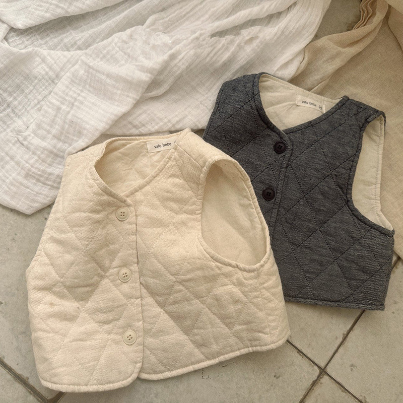 Niños vestidos con chalecos de otoño bebés clip de caballo 2024 ropa infantil coreana de otoño chalecos de cavalo de niño de otoño