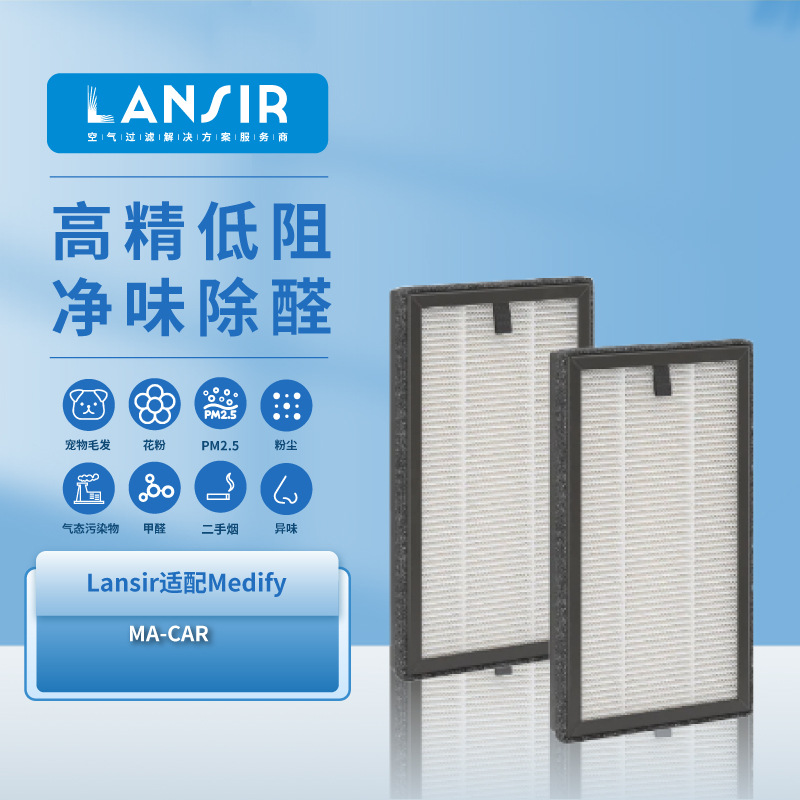 lansir适配亚马逊Medify空气净化器滤网MA-40B MA-40 ME-40滤芯