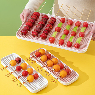 Net Red Sugar-Coated Berry Display Plate Plastic Tray with Filter Net